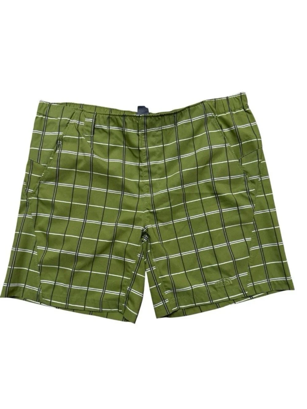 The North Face Green Striped Swim Trunks Men’s Size XL Drawstring